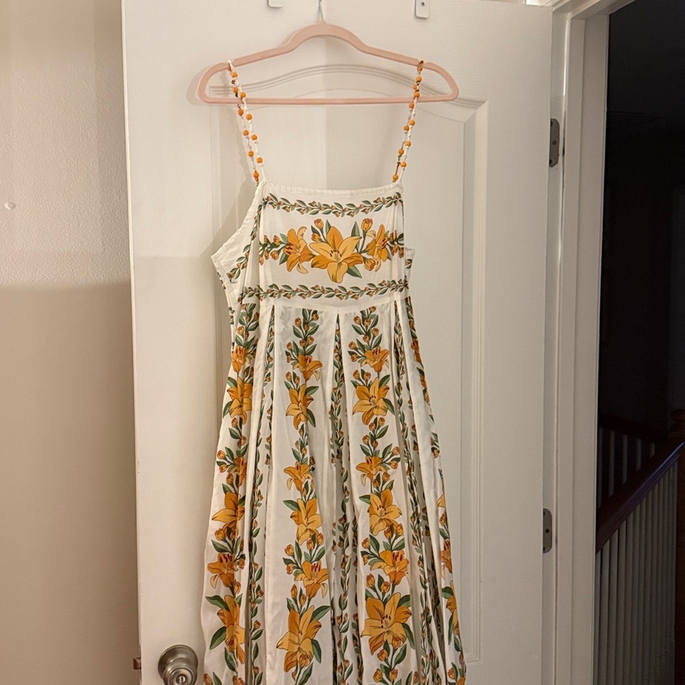 FarmRio - White and Yellow maxi dress - Picture 4 of 7